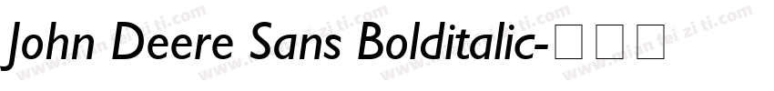 John Deere Sans Bolditalic字体转换
